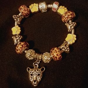 Leopard European style Charm Bracelet
